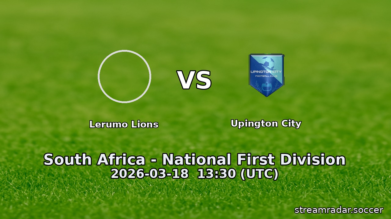 Lerumo Lions vs Upington City