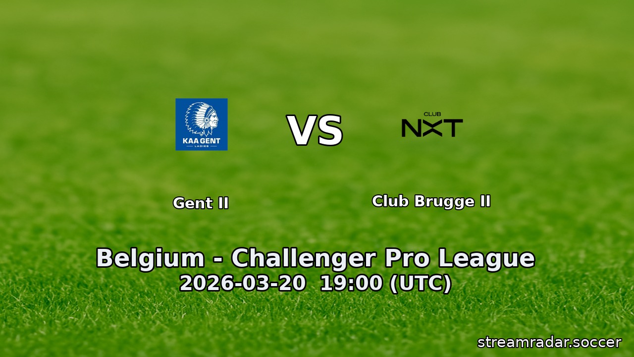 Gent II vs Club Brugge II