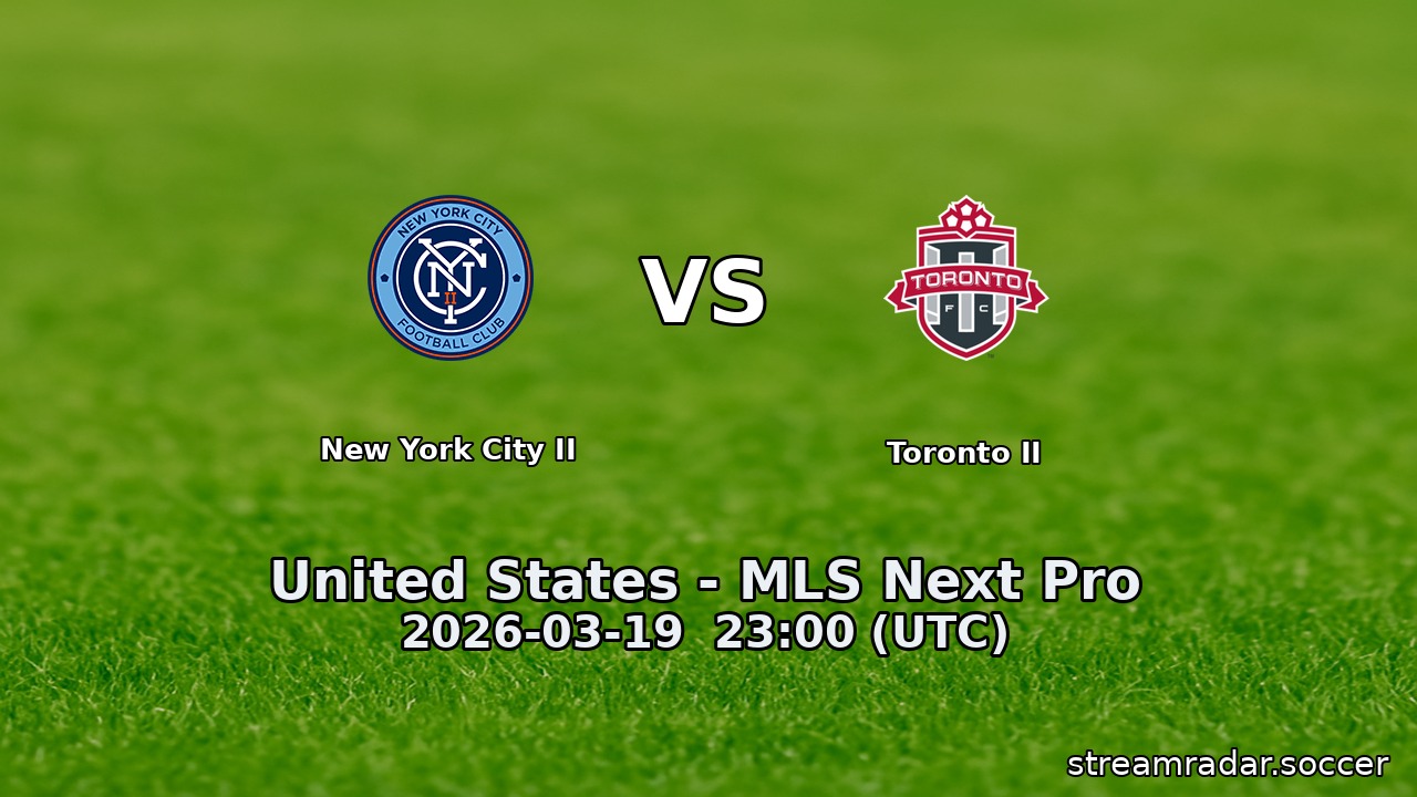 New York City II vs Toronto II
