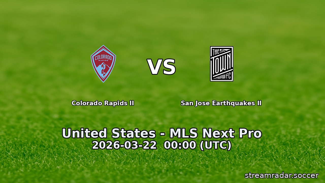 Colorado Rapids II vs San Jose Earthquakes II