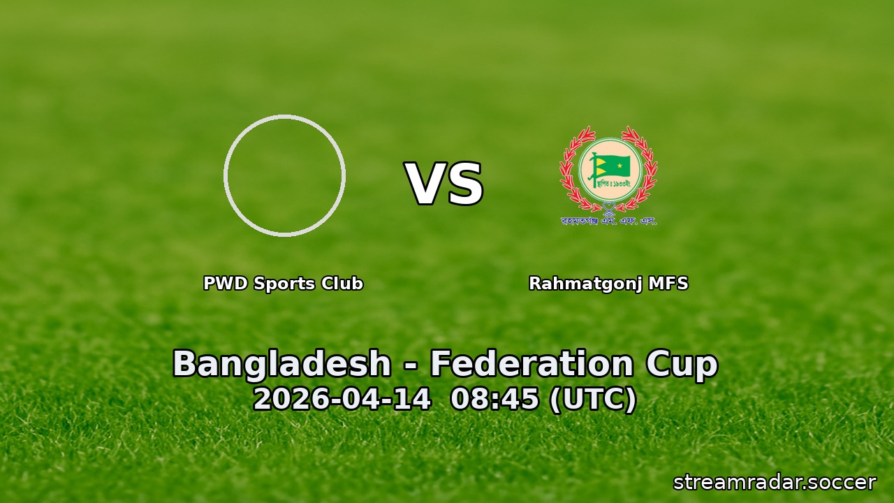 PWD Sports Club vs Rahmatgonj MFS