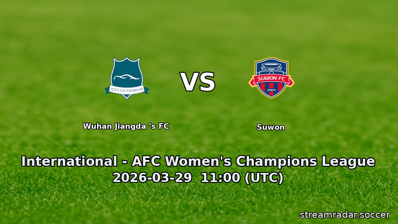 Wuhan Jiangda ’s FC vs Suwon