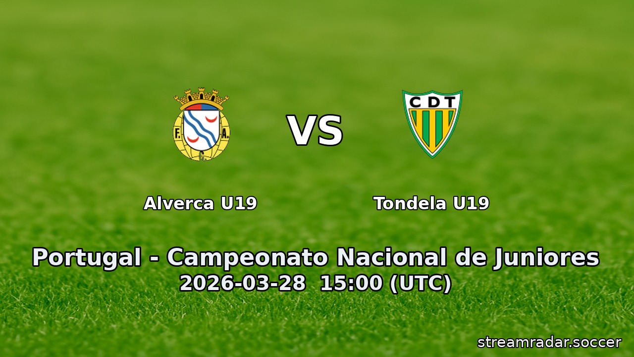 Alverca U19 vs Tondela U19