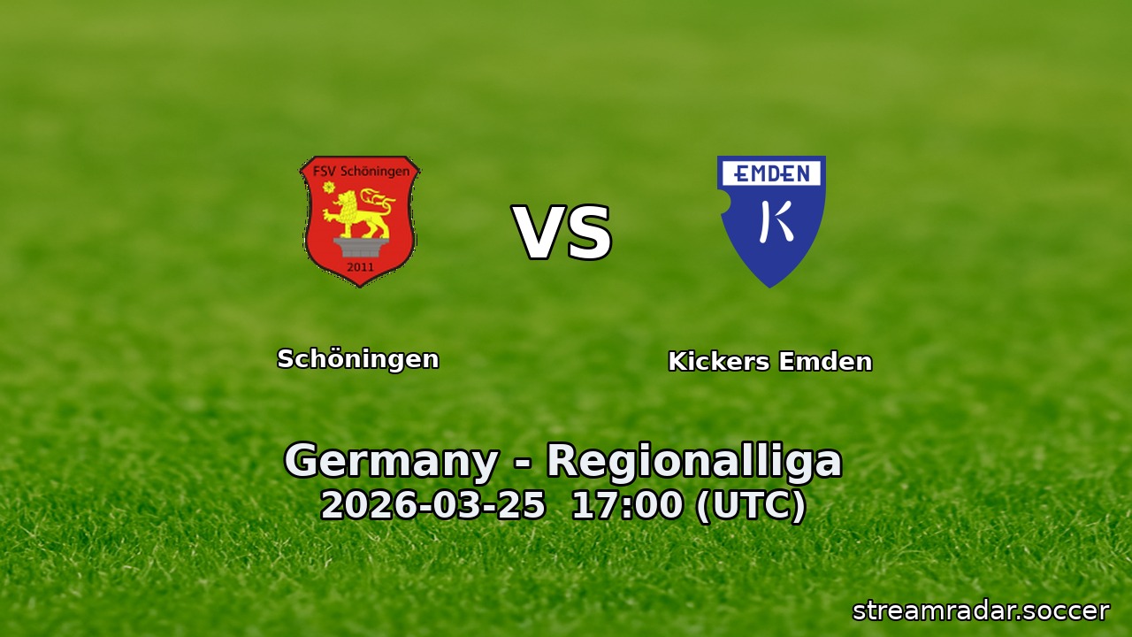 Schöningen vs Kickers Emden