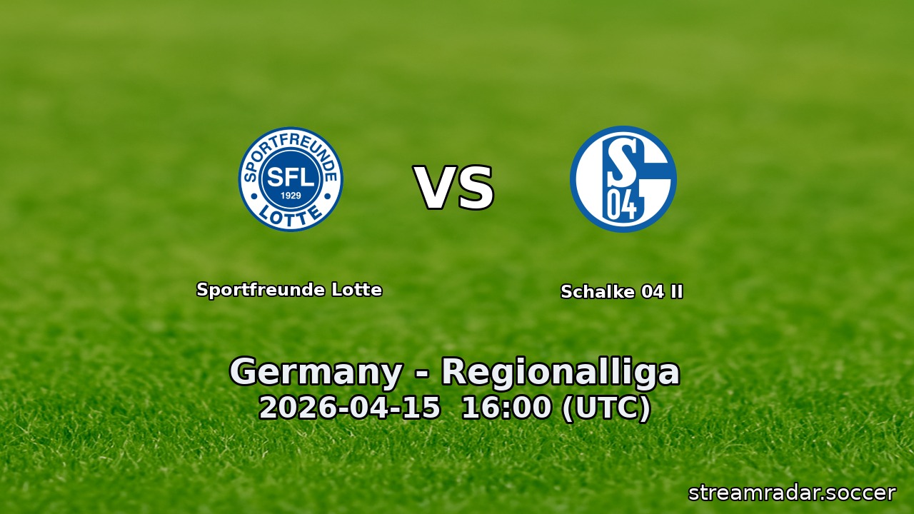 Sportfreunde Lotte vs Schalke 04 II