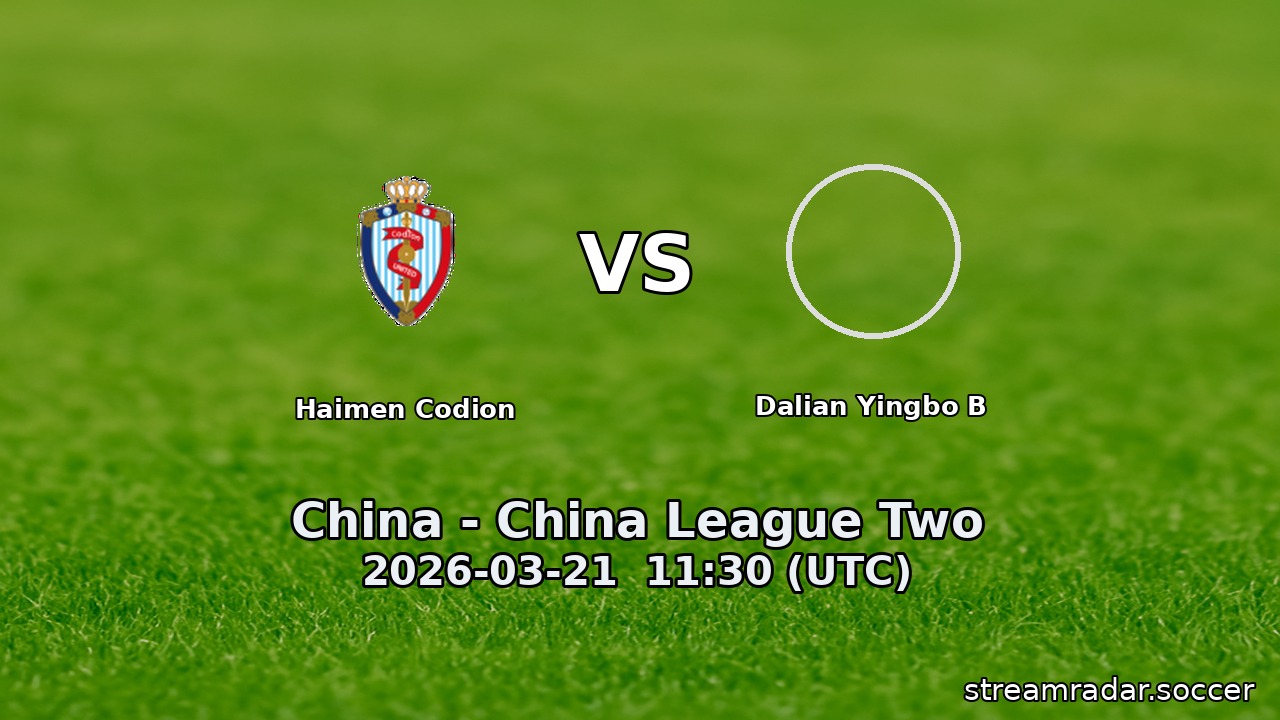Haimen Codion vs Dalian Yingbo B