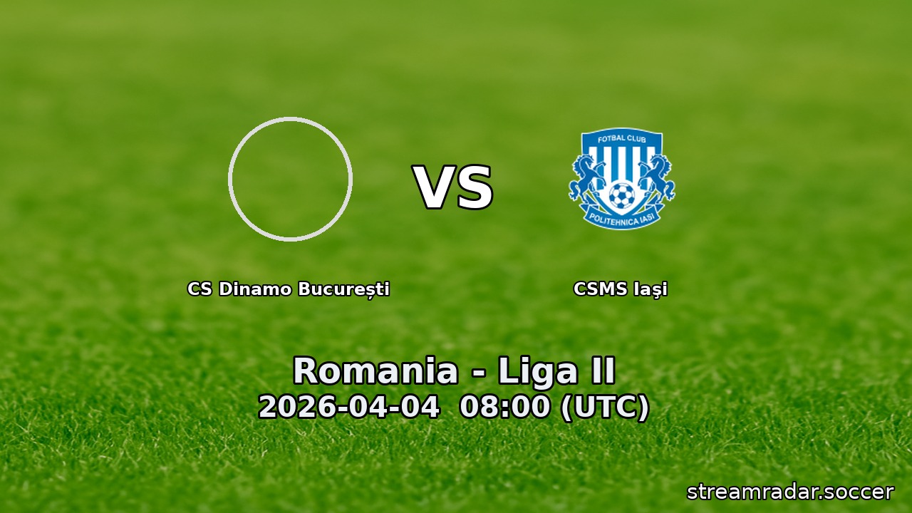 CS Dinamo București vs CSMS Iaşi