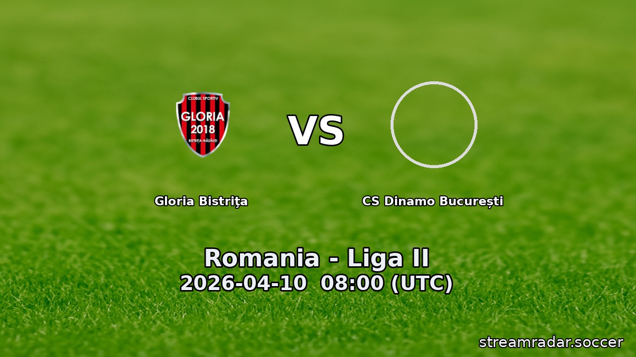 Gloria Bistriţa vs CS Dinamo București