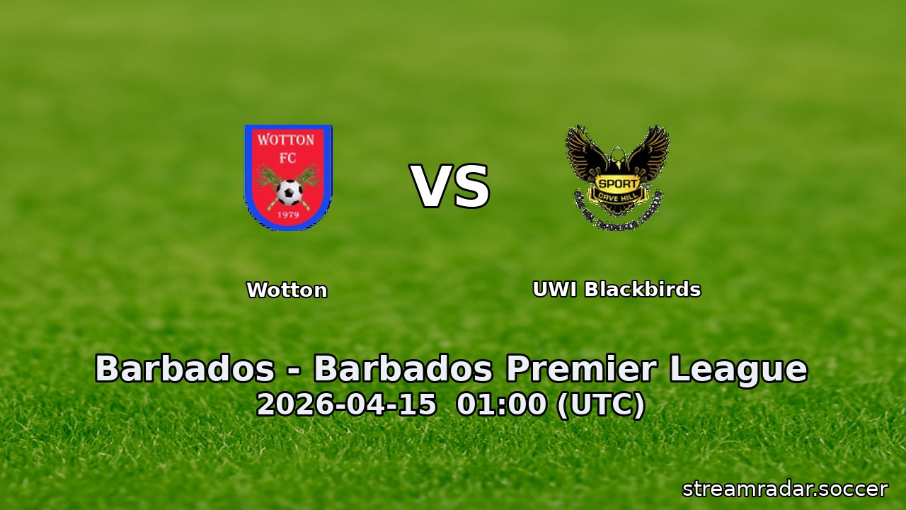 Wotton vs UWI Blackbirds