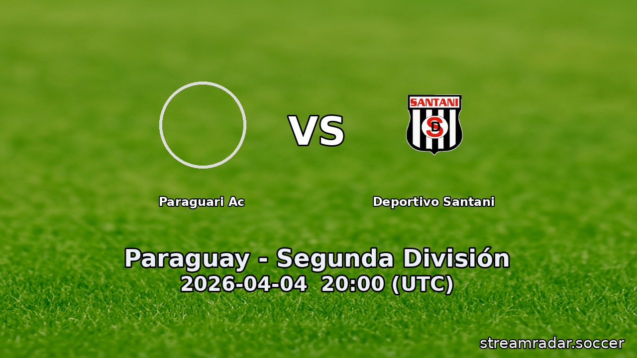 Paraguari Ac vs Deportivo Santani