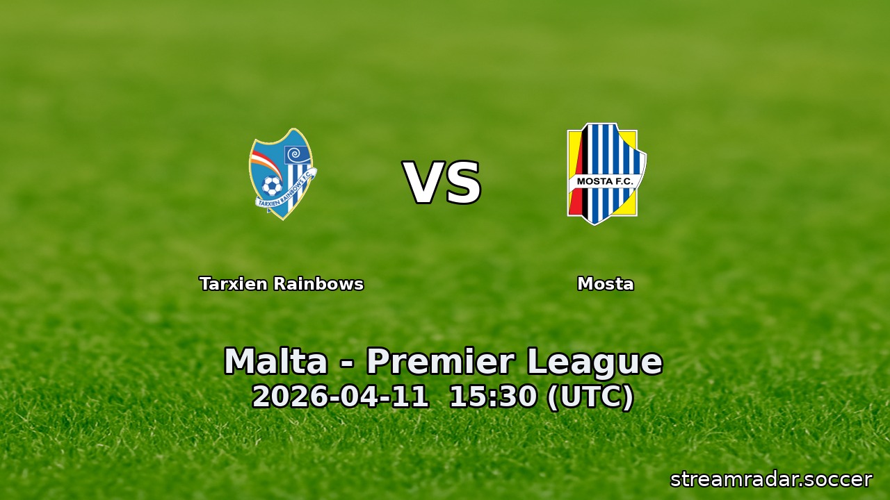 Tarxien Rainbows vs Mosta