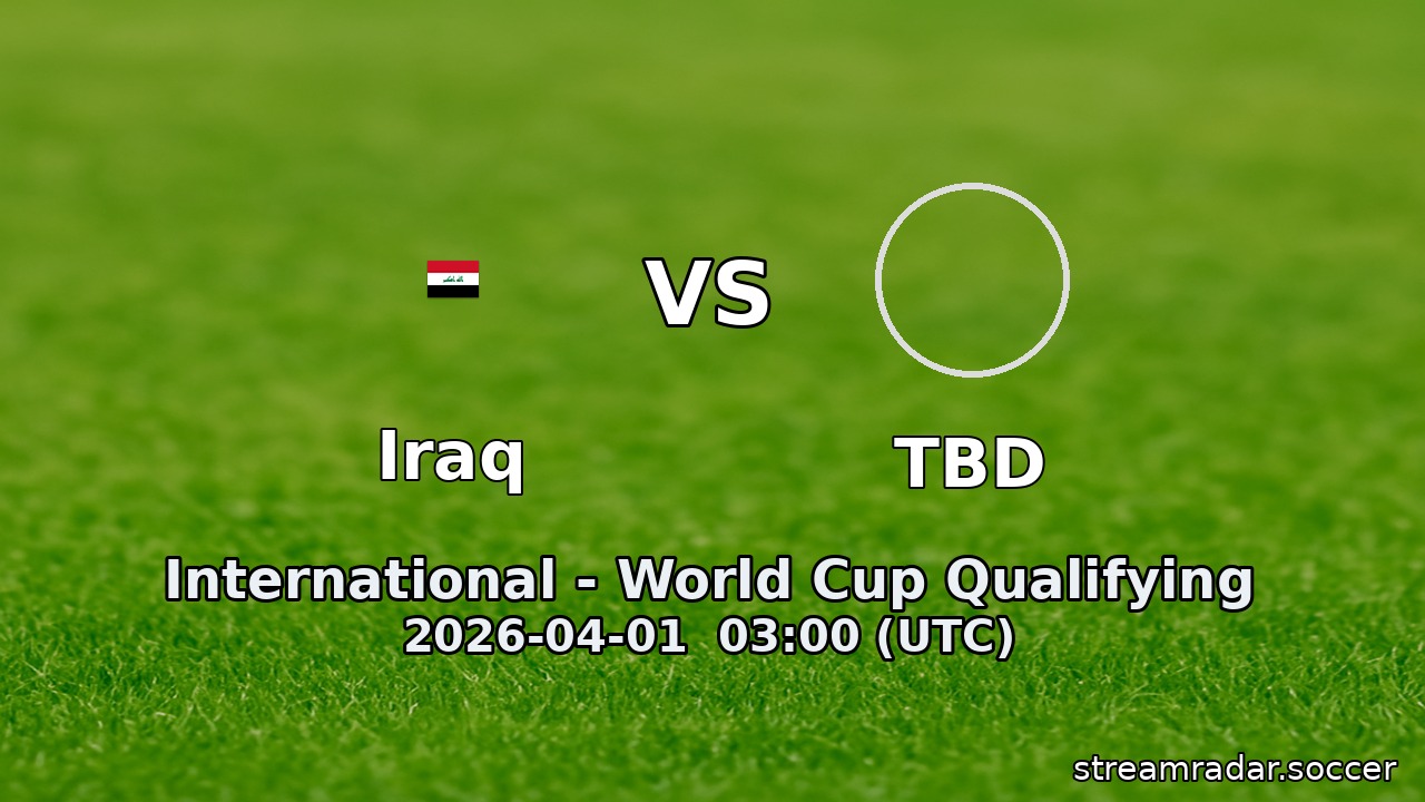 Iraq vs TBD