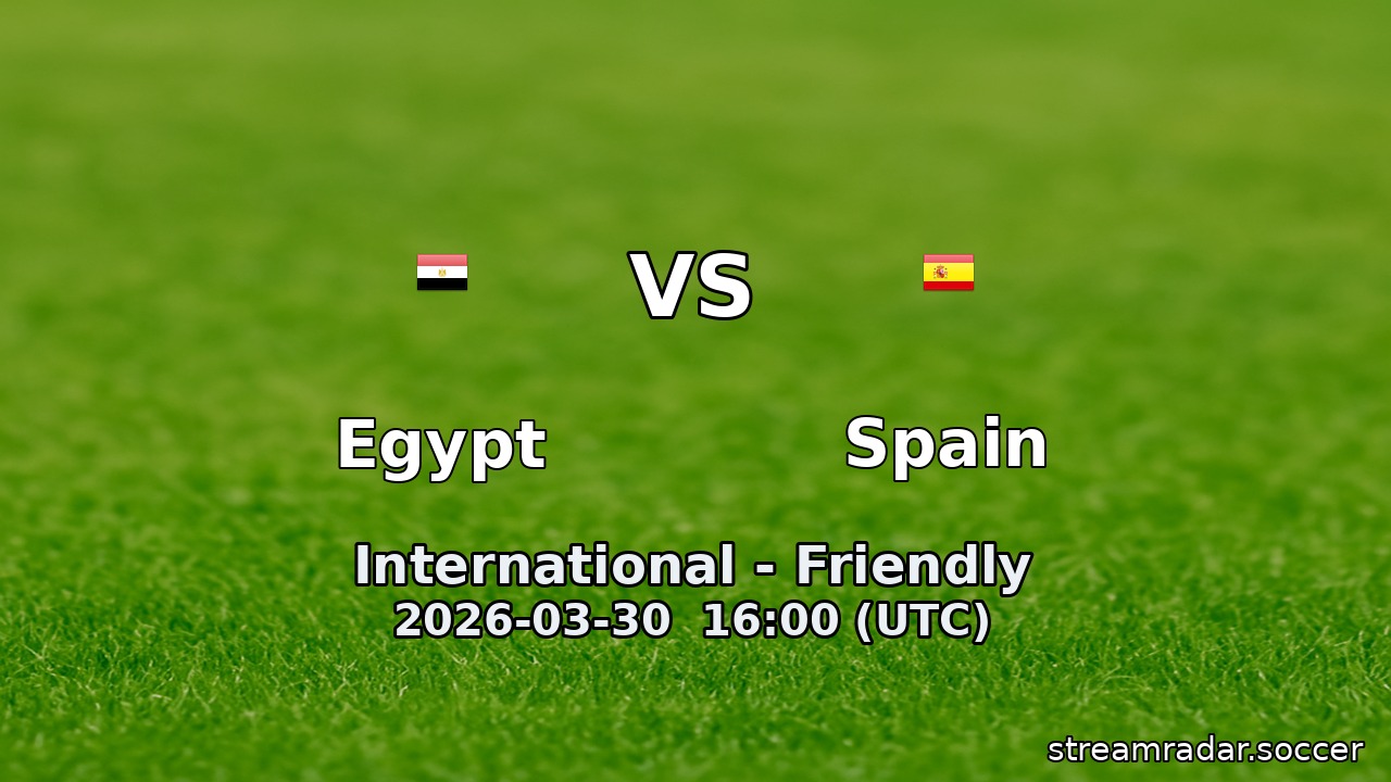 Egypt vs Spain