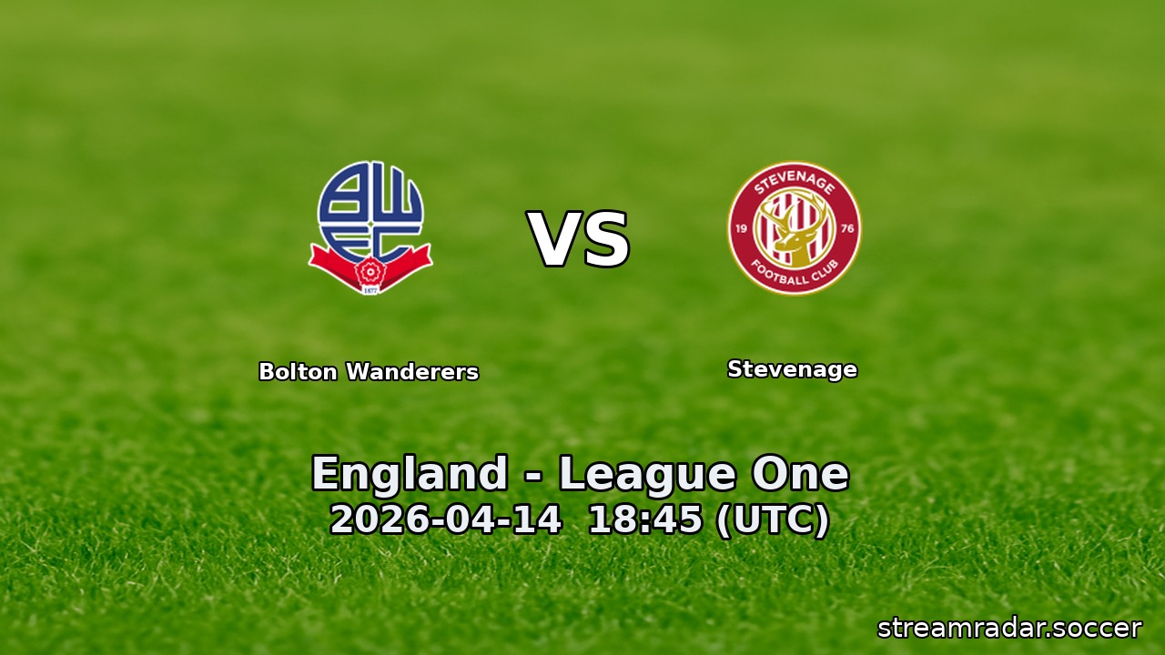 Bolton Wanderers vs Stevenage