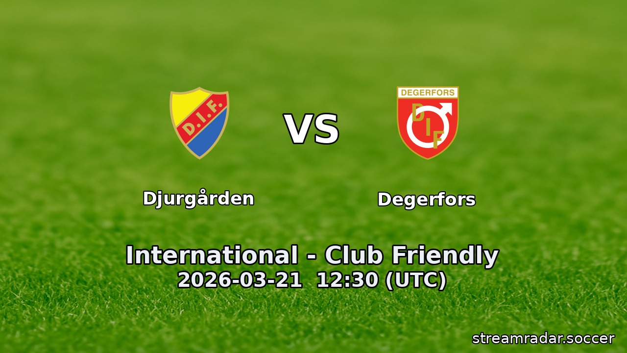 Djurgården vs Degerfors