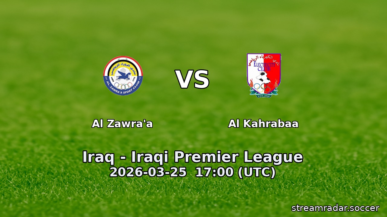 Al Zawra'a vs Al Kahrabaa