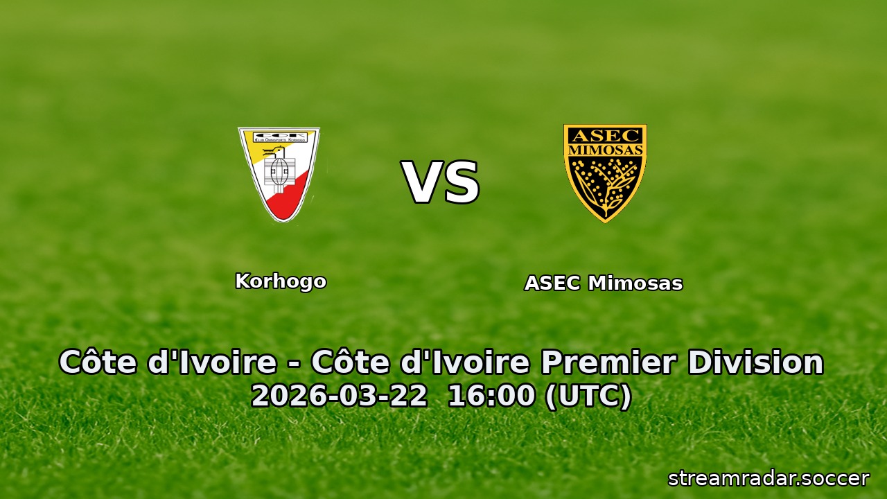 Korhogo vs ASEC Mimosas