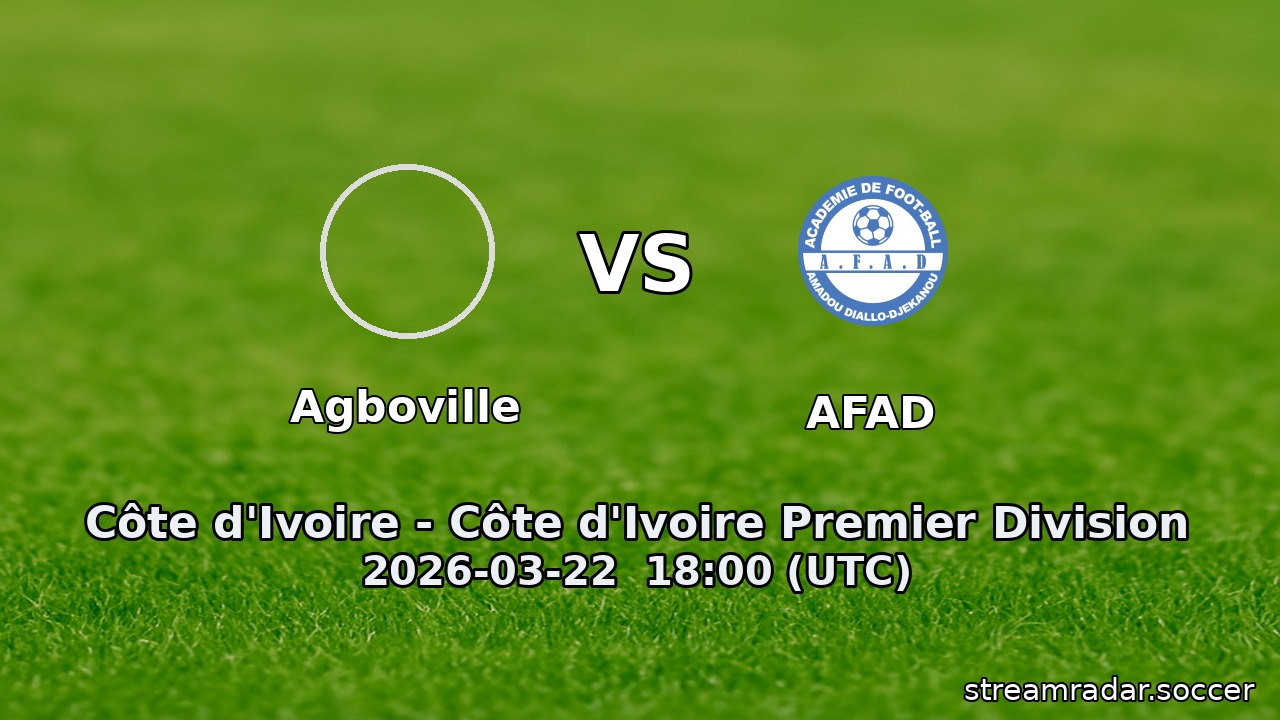 Agboville vs AFAD