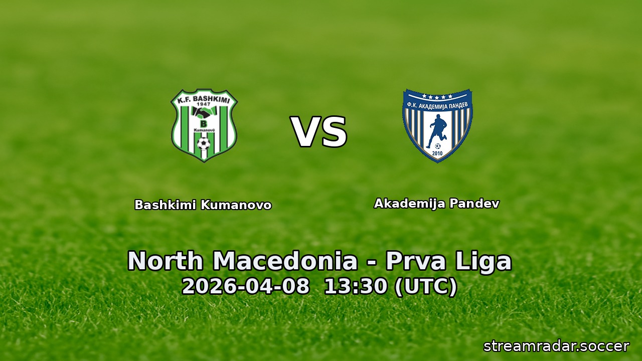 Bashkimi Kumanovo vs Akademija Pandev