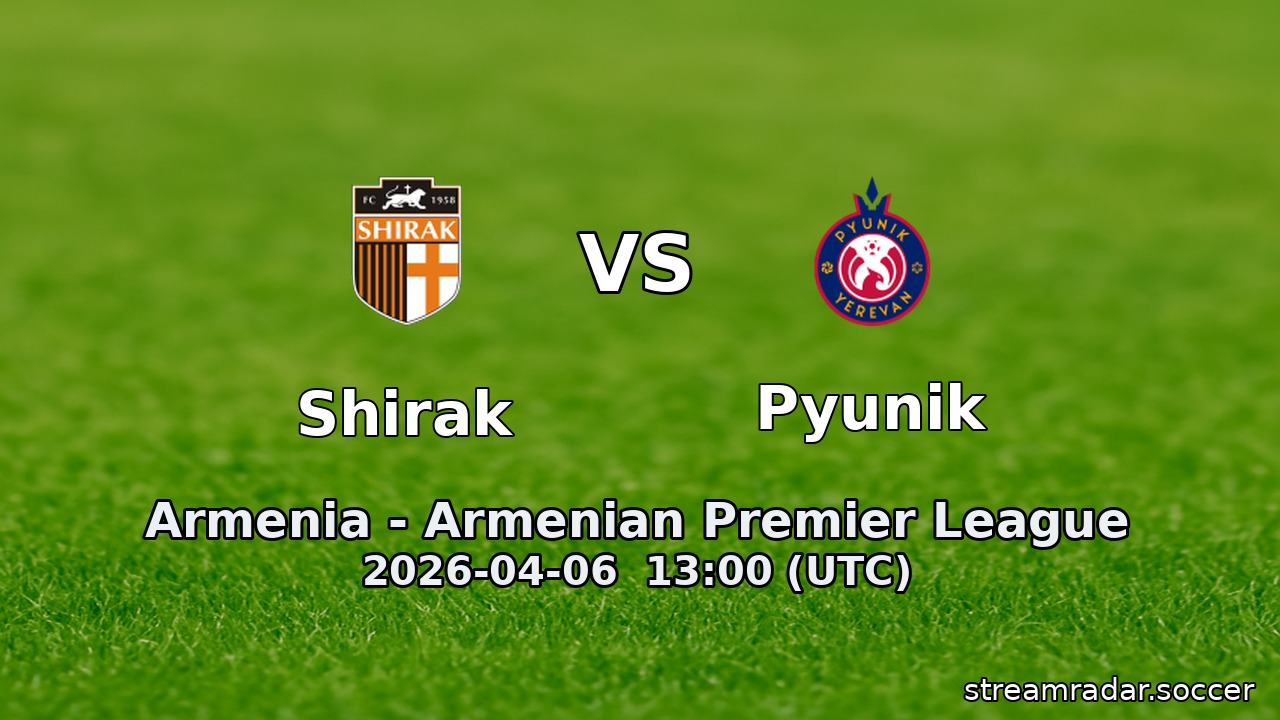 Shirak vs Pyunik
