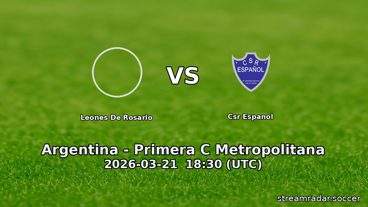 Leones De Rosario vs Csr Espanol