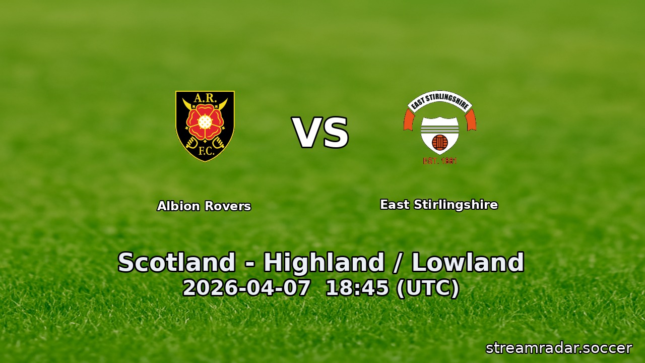 Albion Rovers vs East Stirlingshire