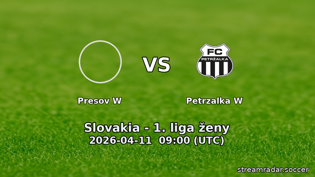 Presov W vs Petrzalka W