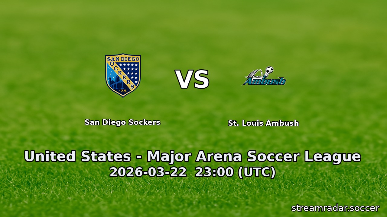 San Diego Sockers vs St. Louis Ambush