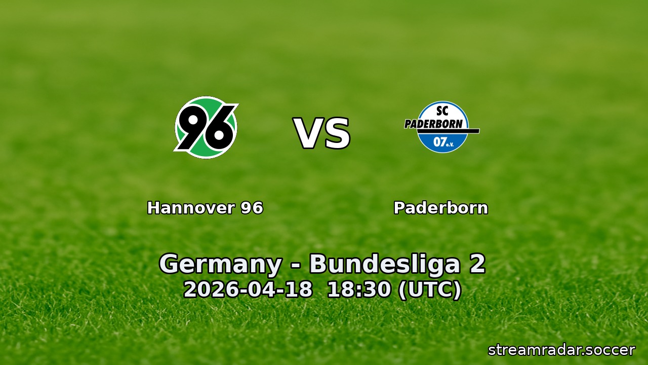 Hannover 96 vs Paderborn
