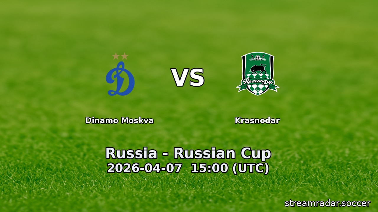 Dinamo Moskva vs Krasnodar
