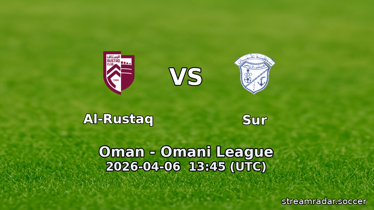 Al-Rustaq vs Sur