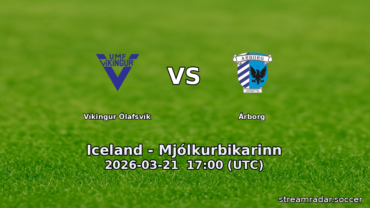 Víkingur Ólafsvík vs Árborg