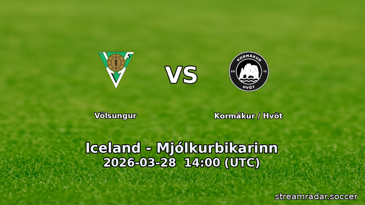 Völsungur vs Kormákur / Hvöt