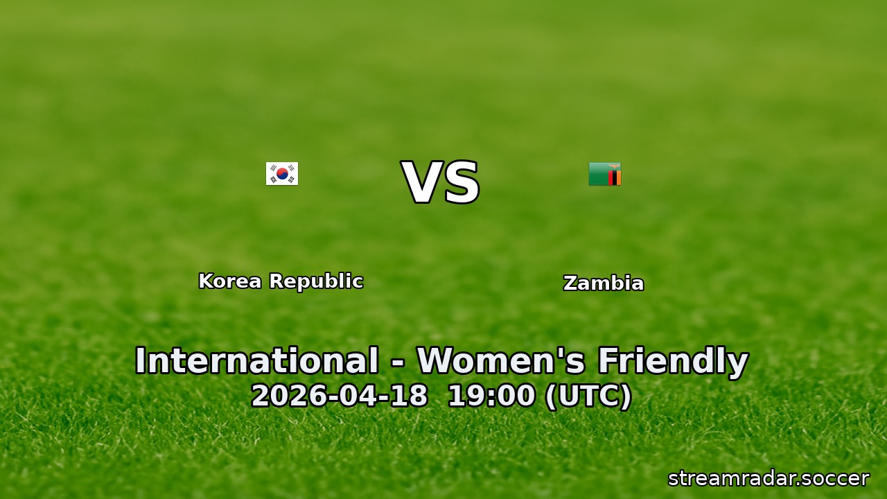 Korea Republic vs Zambia