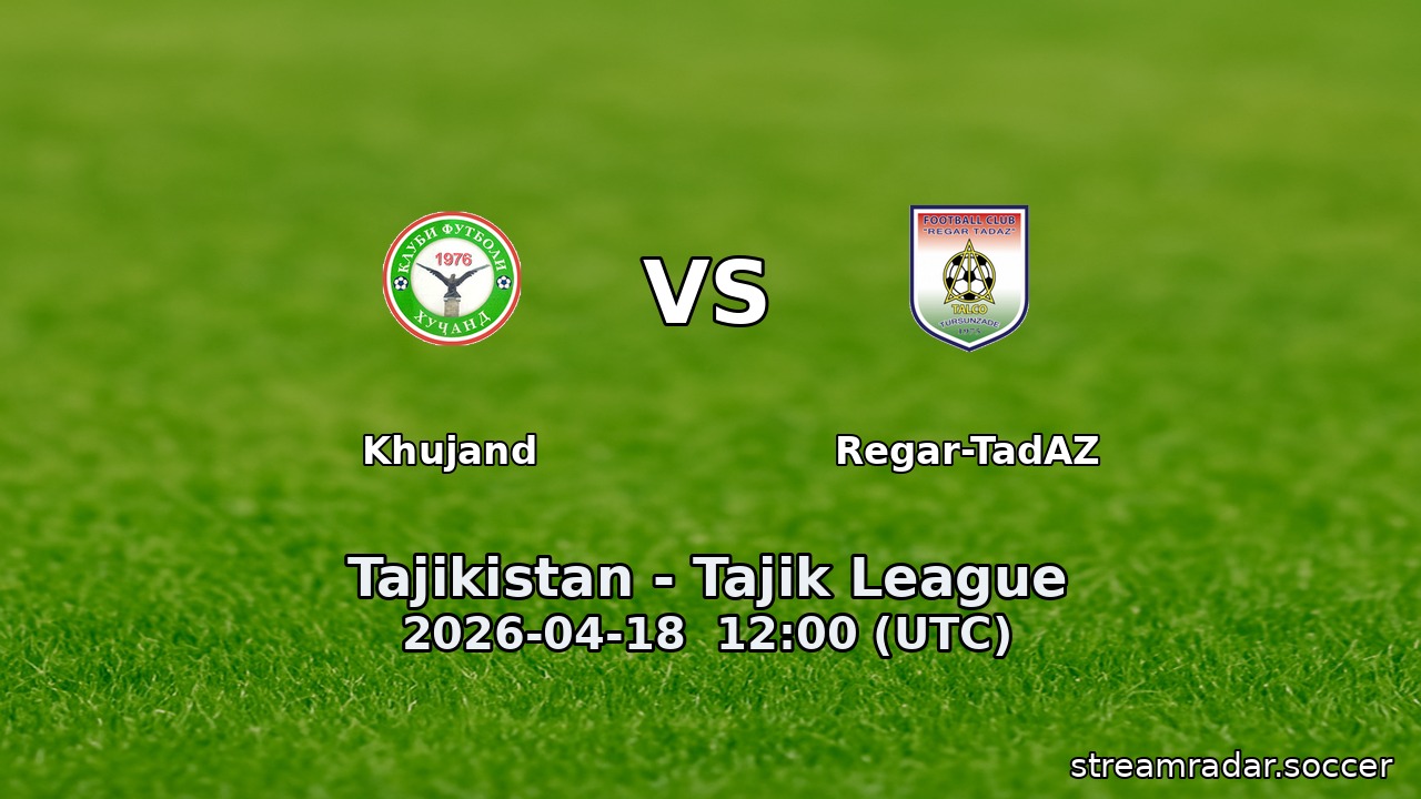 Khujand vs Regar-TadAZ