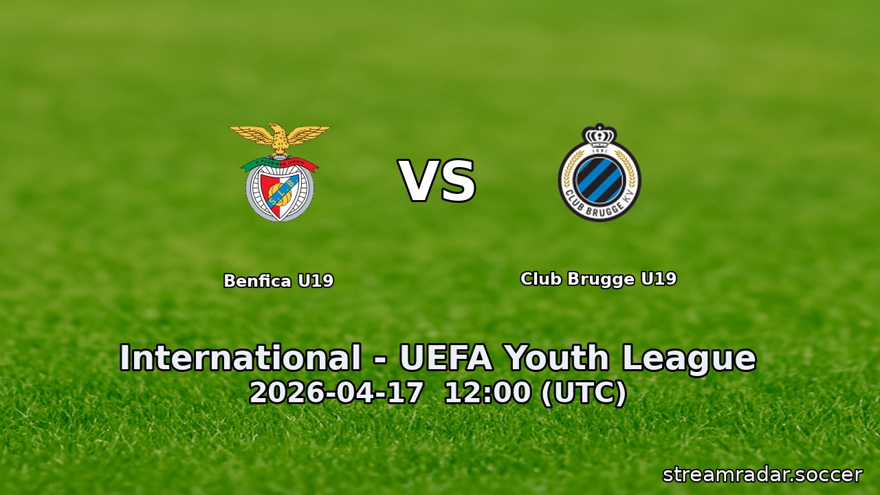 Benfica U19 vs Club Brugge U19