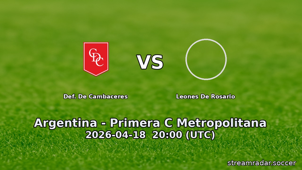 Def. De Cambaceres vs Leones De Rosario