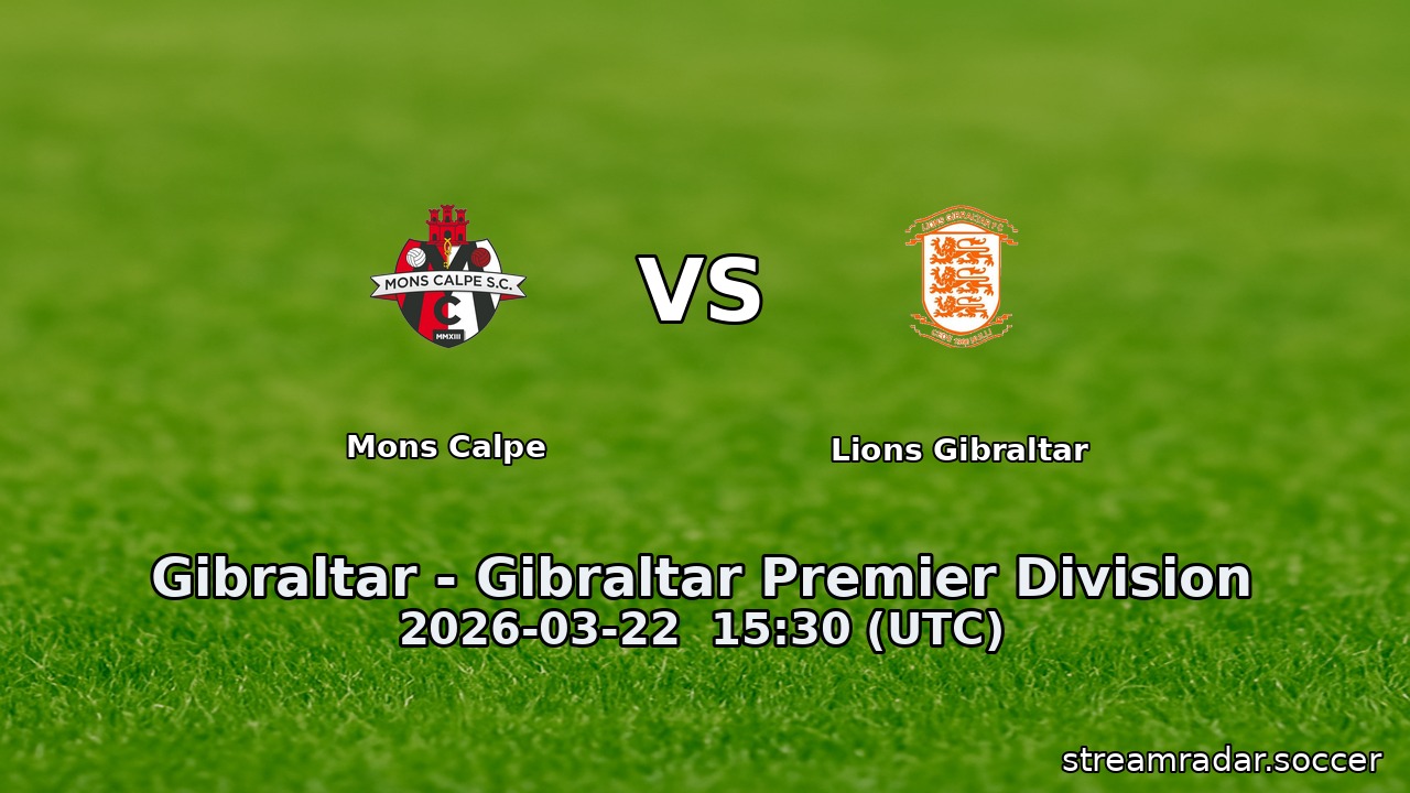Mons Calpe vs Lions Gibraltar
