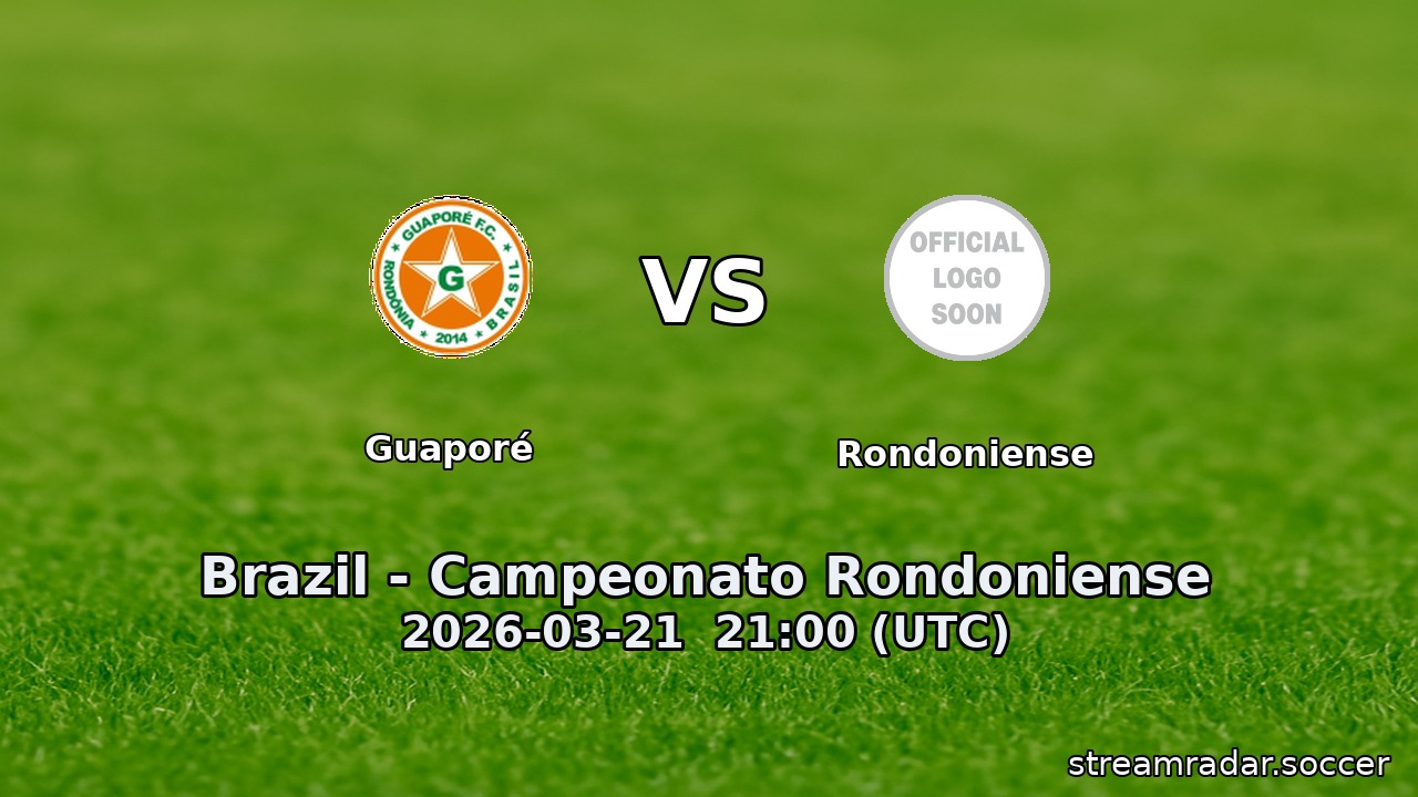 Guaporé vs Rondoniense