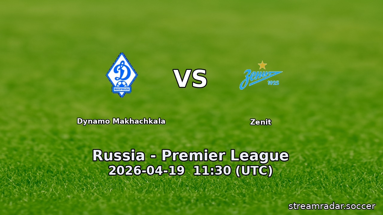 Dynamo Makhachkala vs Zenit