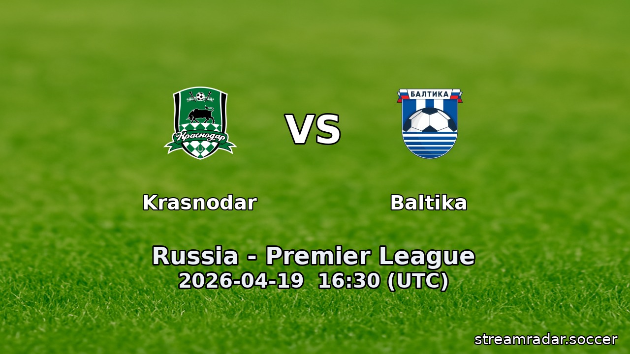 Krasnodar vs Baltika