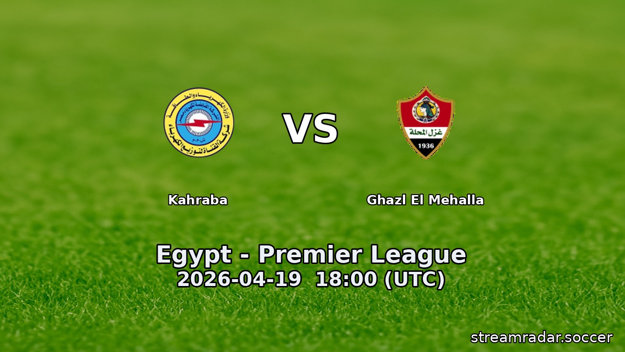 Kahraba vs Ghazl El Mehalla