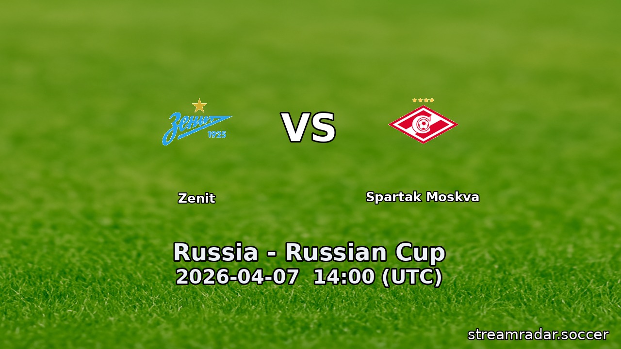 Zenit vs Spartak Moskva