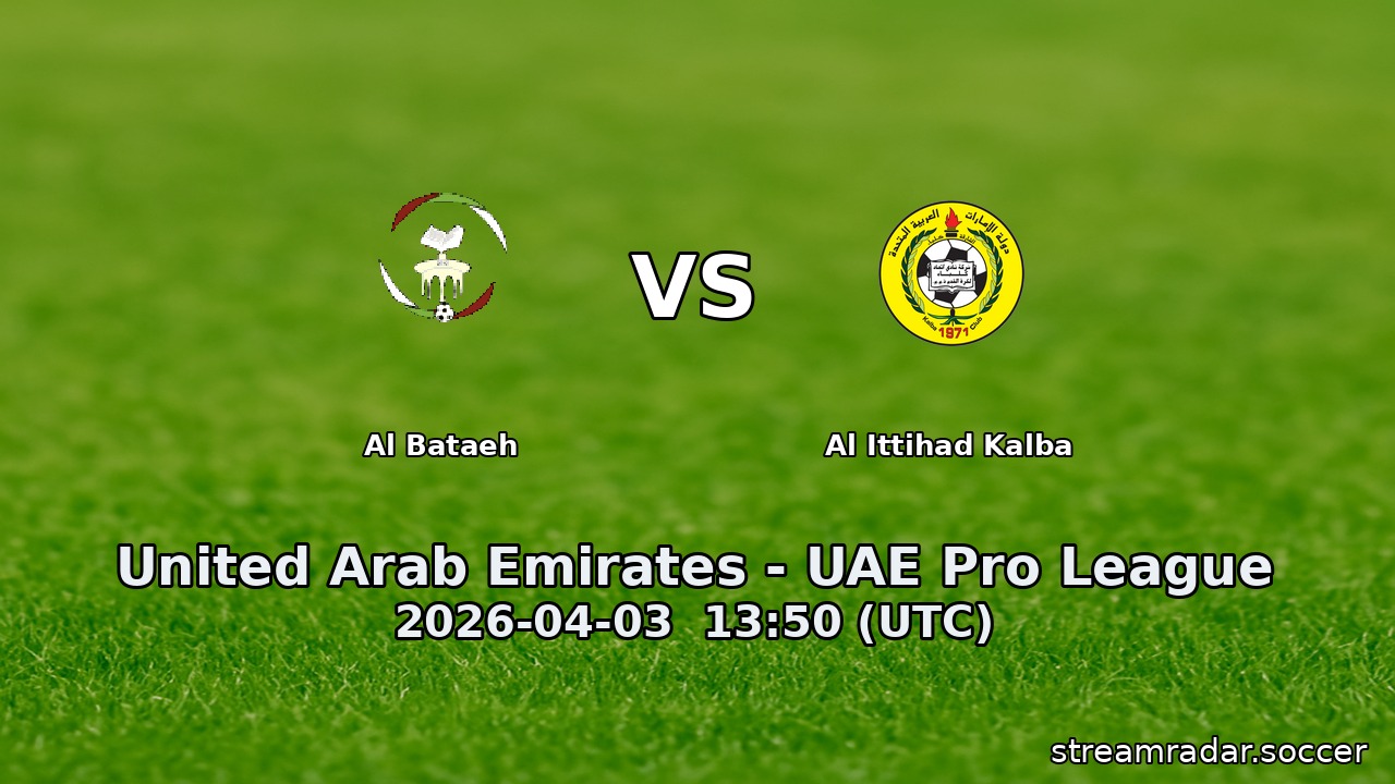 Al Bataeh vs Al Ittihad Kalba
