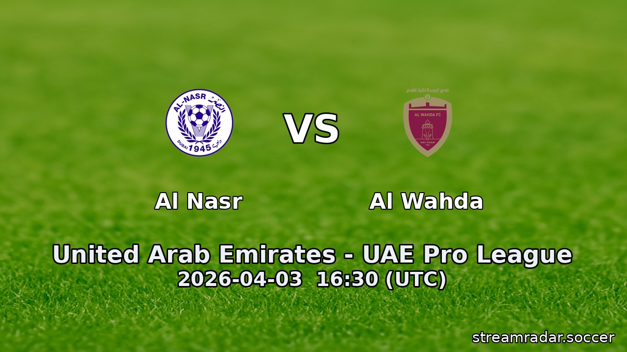 Al Nasr vs Al Wahda