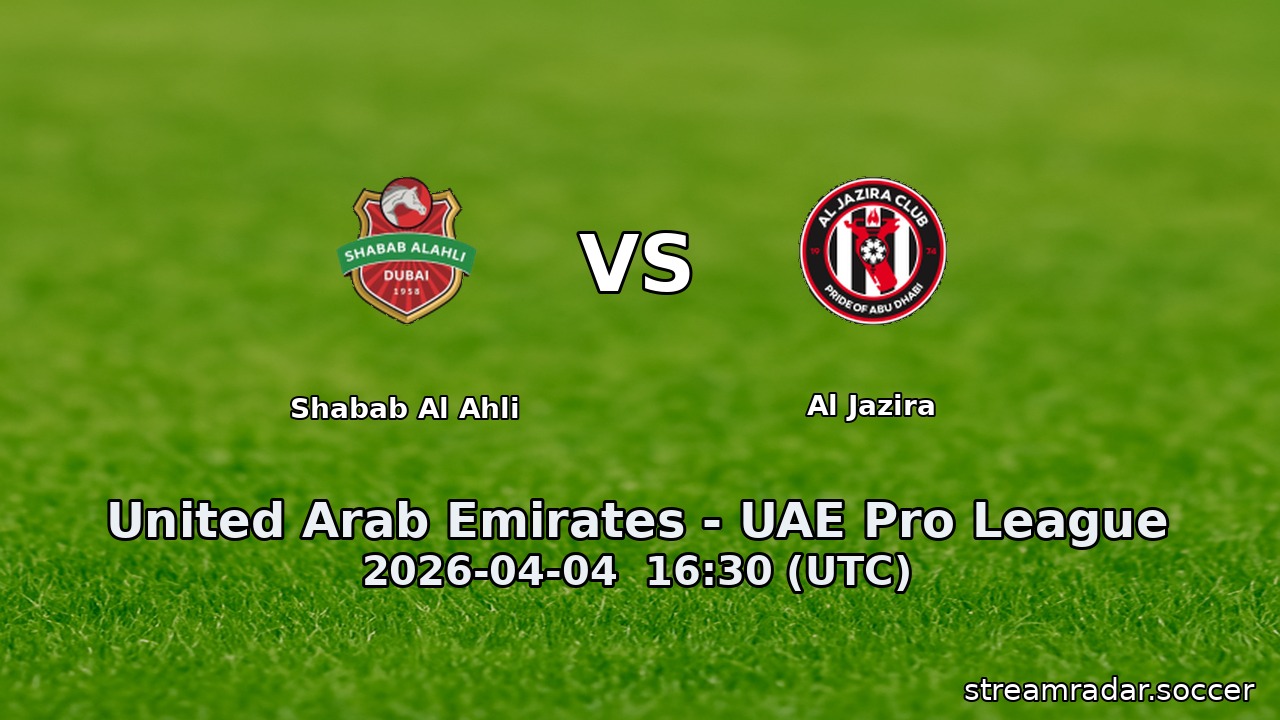 Shabab Al Ahli vs Al Jazira