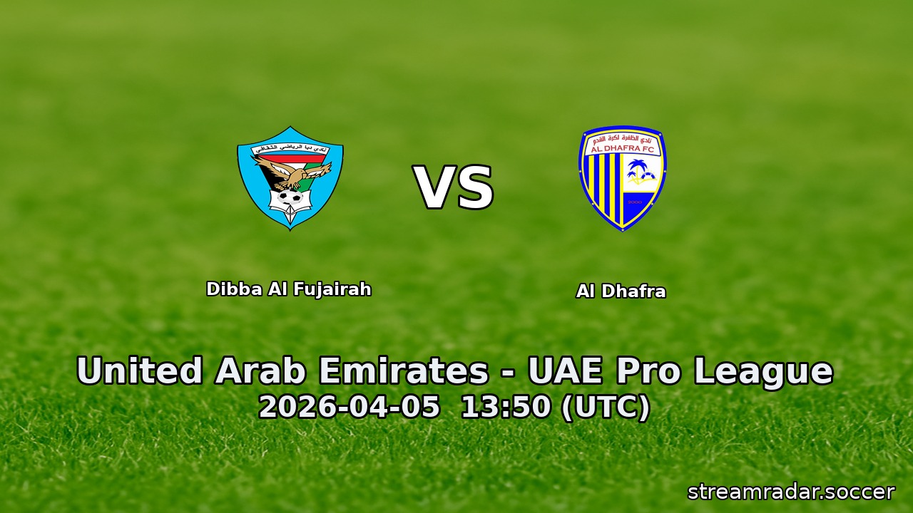 Dibba Al Fujairah vs Al Dhafra