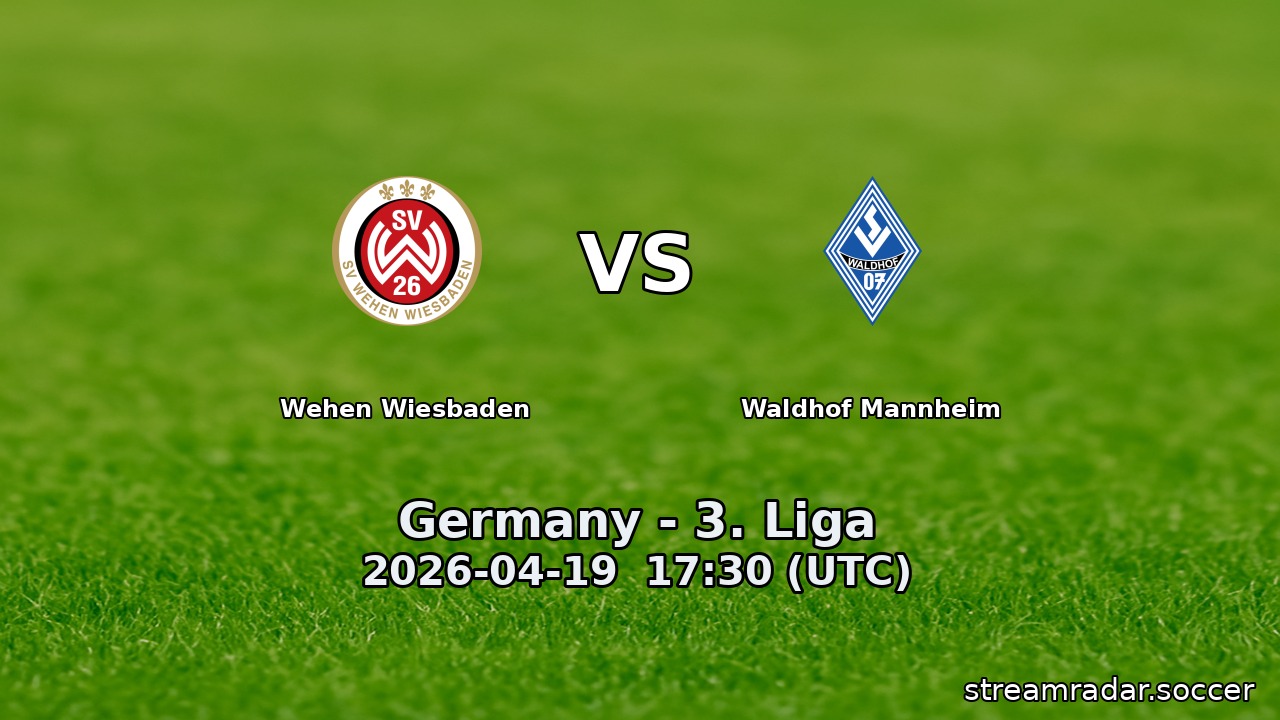 Wehen Wiesbaden vs Waldhof Mannheim
