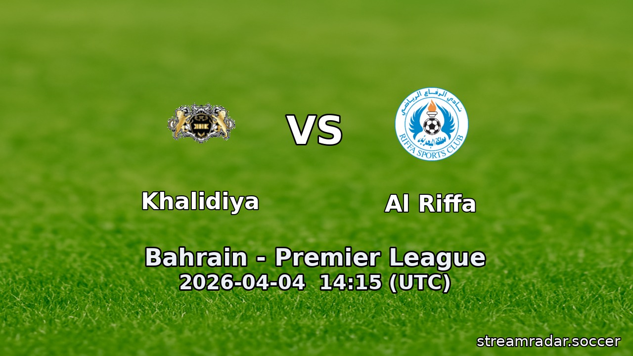 Khalidiya vs Al Riffa