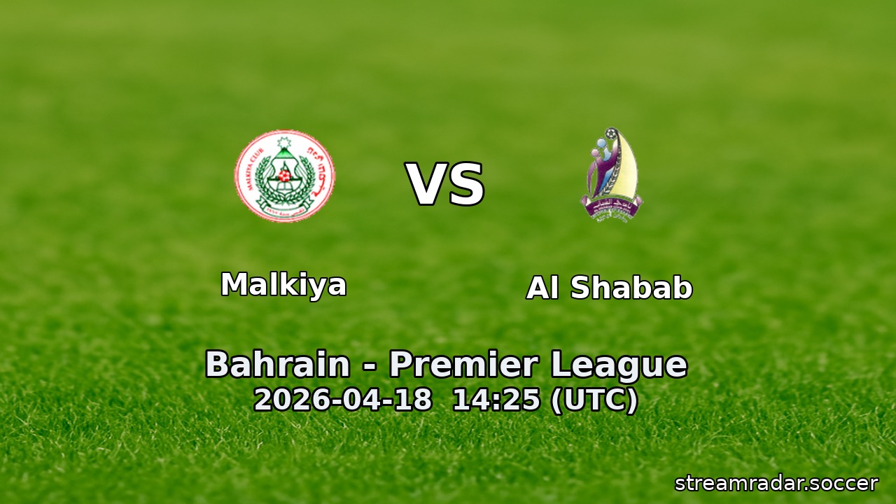 Malkiya vs Al Shabab